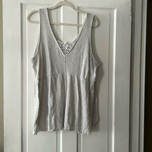 Lace detail tank top